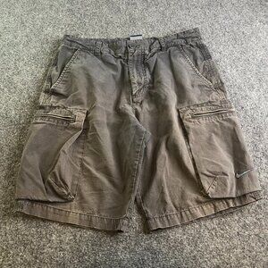 Nike Cargo Shorts Mens 30 Gray Woven Zip Pockets Ripstop 613644-060 Skate